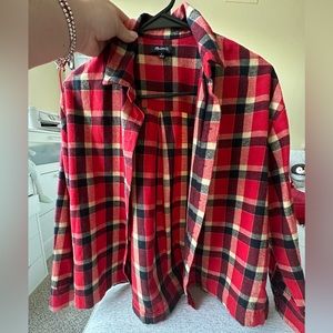 Madewell red/black plaid pattern women’s shirt S